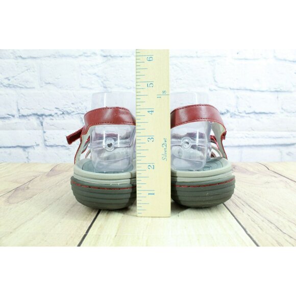 JBU by Jambu Leather Trapper Hook & Loop Sport Sandals Red Size 10 M - Picture 6 of 9